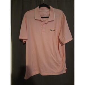 Rugby University Pink Polo, Men's Large Shirt, Collared Casual, Avant Logo